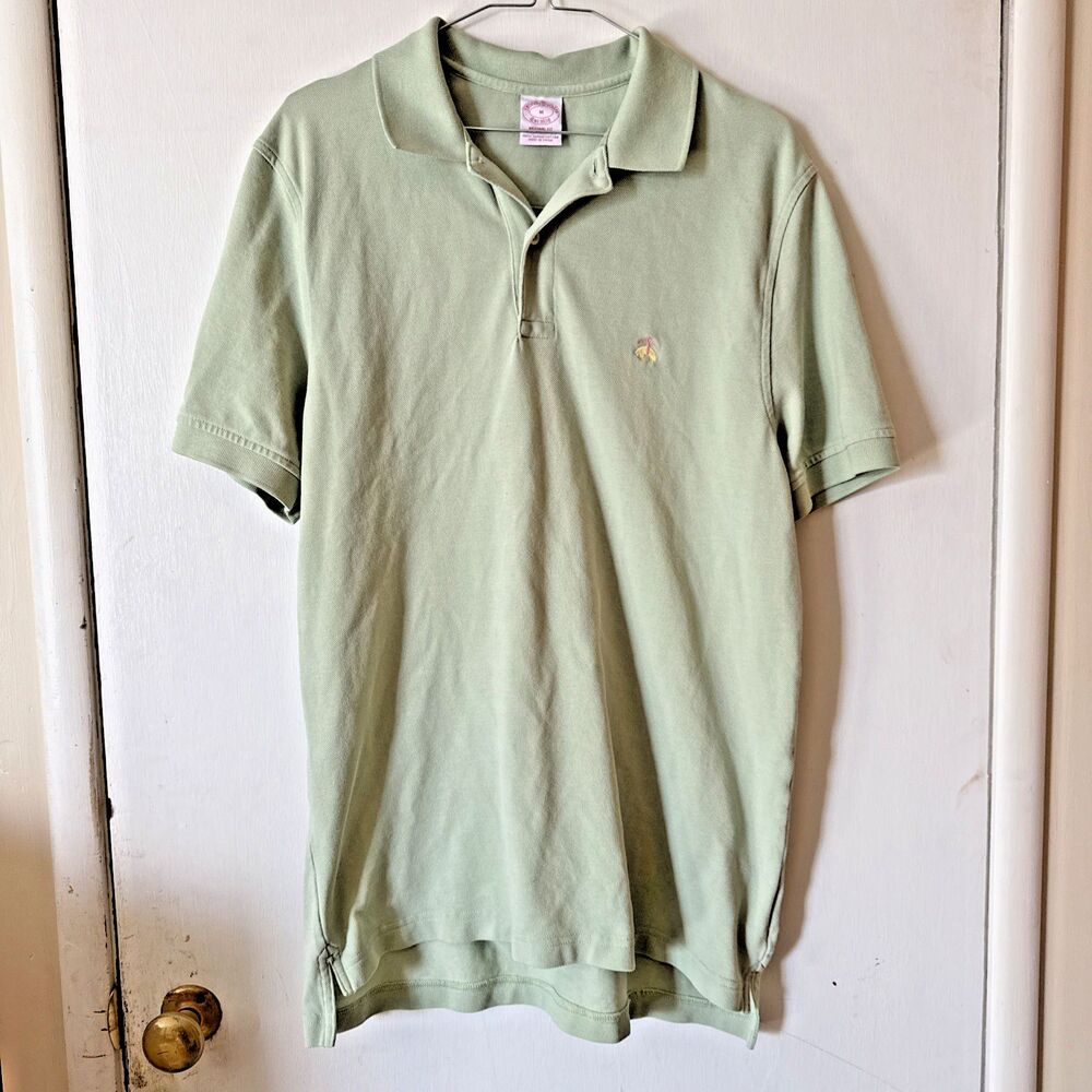 Brooks Brothers Light Green 100% Supima Cotton Pique Polo Men’s Medium